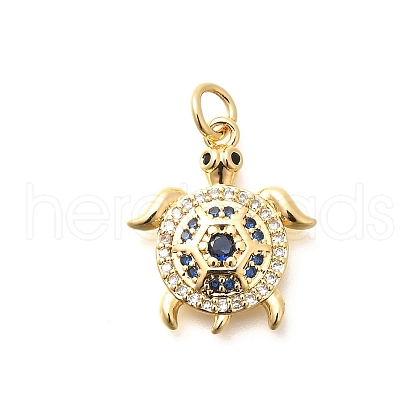 Brass Micro Pave Cubic Zirconia Pendants KK-Q040-02E-G-1
