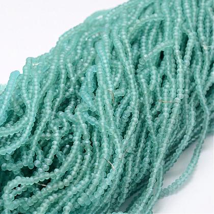 Half Rainbow Plated Faceted Rondelle Glass Bead Strands EGLA-L007-A01-2mm-1