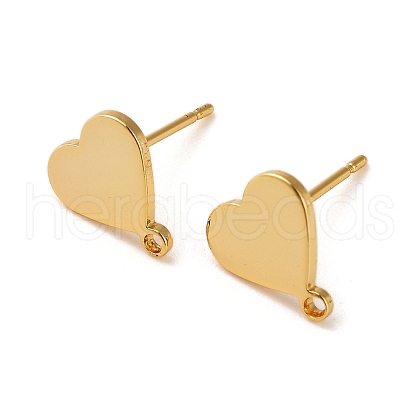 Brass Stud Earring Findings KK-P285-04G-1