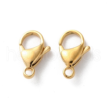 304 Stainless Steel Lobster Claw Clasps STAS-V007-01E-G-1