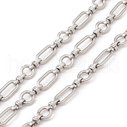 Tarnish Resistant 304 Stainless Steel Ring and Oval Link Chains CHS-E023-04P-1