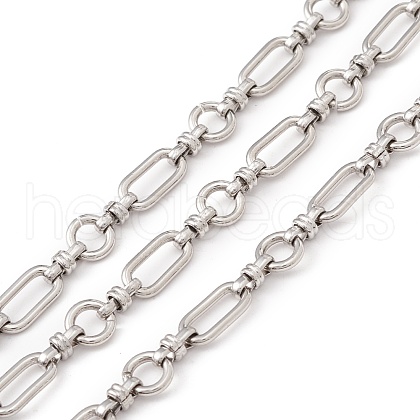 304 Stainless Steel Ring and Oval Link Chains CHS-E023-04P-1