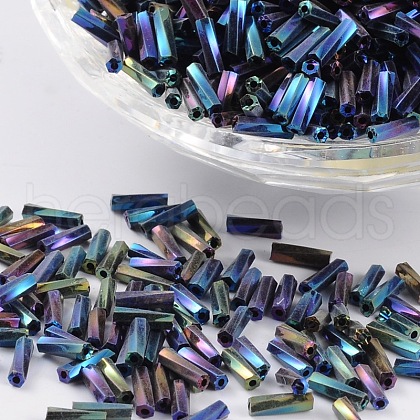 Glass Twist Bugles Seed Beads X-TTSDB6MM613-1