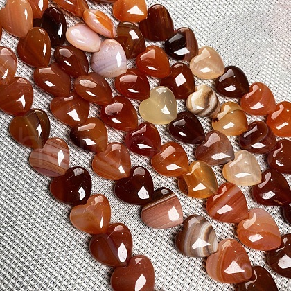 Natural Red Agate Beads Strands HEAR-PW0002-083-02-1