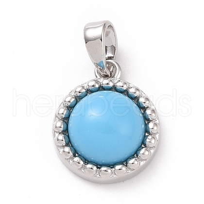 Synthetic Turquoise Charms KK-C245-01P-1