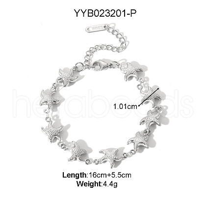 Stainless Steel Link Bracelets for Women TA0907-2-1