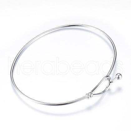 Tarnish Resistant 304 Stainless Steel Bangles STAS-S053-26-1