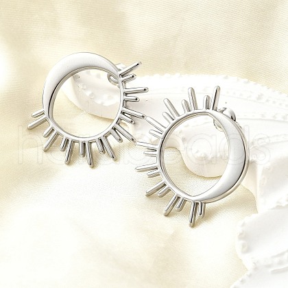 304 Stainless Steel Stud Earrings EJEW-B140-01P-1