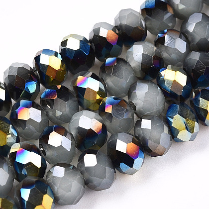 Electroplate Glass Beads Strands EGLA-A034-J6mm-S06-A-1