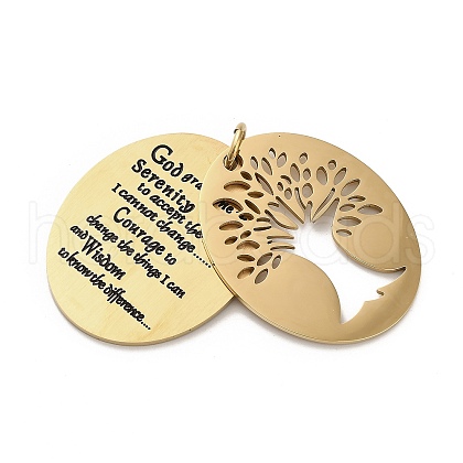 304 Stainless Steel Enamel Pendants STAS-Z126-09G-1