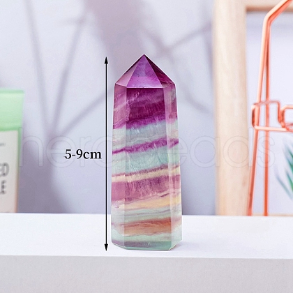 Point Tower Natural Fluorite Home Display Decoration PW-WG51504-01-1