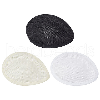 Fingerinspire 3Pcs 3 Colors Linen Mini Hat Fascinator Base AJEW-FG0004-04-1