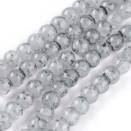 Spray Painted Glass Beads Strands GLAA-A038-B-49-1