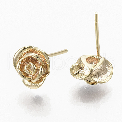 Brass Stud Earring Findings KK-S354-231-NF-1