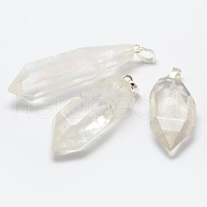 Natural Quartz Crystal Pendants G-F463-17S-1