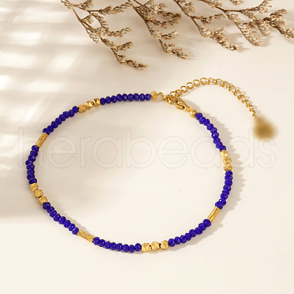 Glass Round Beads Ankles for Women KT6015-2-1