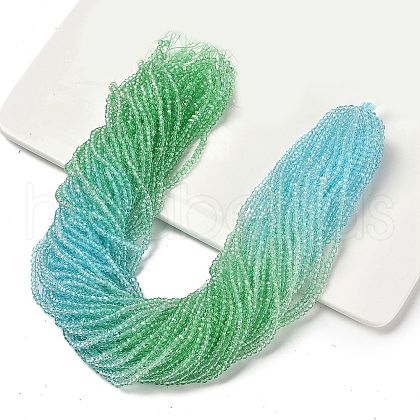Transparent Painted Glass Beads Strands X1-DGLA-A034-T2mm-A16-1