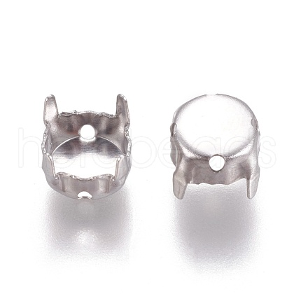 Non-Tarnish 316 Surgical Stainless Steel Sew on Prong Settings STAS-E470-01A-P-1