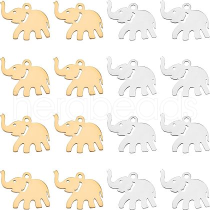 Unicraftale 20Pcs 2 Colors 201 Stainless Steel Pendants STAS-UN0029-97-1