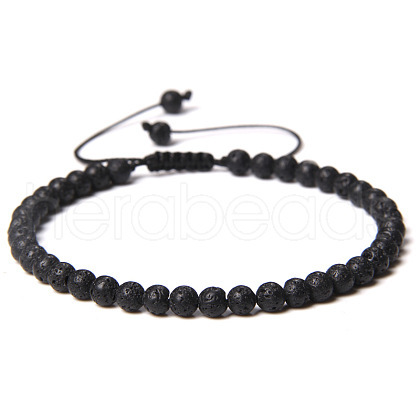 Adjustable women's Lava Rock Beaded bracelet CN3407-35-1