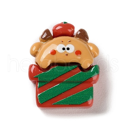 Christmas Theme Opaque Resin Decoden Cabochons RESI-F053-C10-1