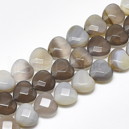 Natural Grey Agate Beads Strands G-S357-E02-08-1