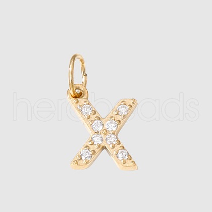 Stainless Steel Cubic Zirconia Pendants with Jump Rings X-FIND-PW0024-08X-1