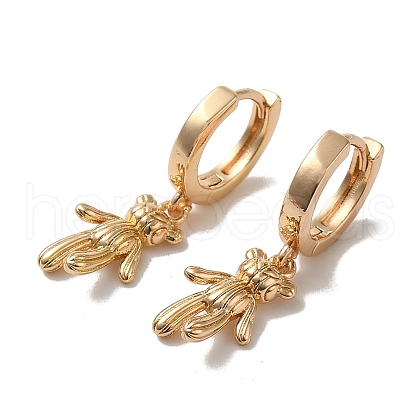 Brass Dangle Hoop Earrings EJEW-M238-75KCG-1