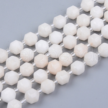 Natural White Jade Beads Strands G-R482-33A-8MM-1