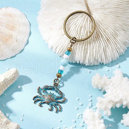 Alloy Conch Pendant Keychains KEYC-JKC01225-07-1