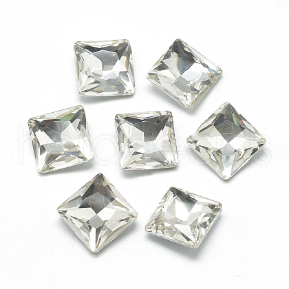 Pointed Back Glass Rhinestone Cabochons RGLA-T027-10x10mm-01-1