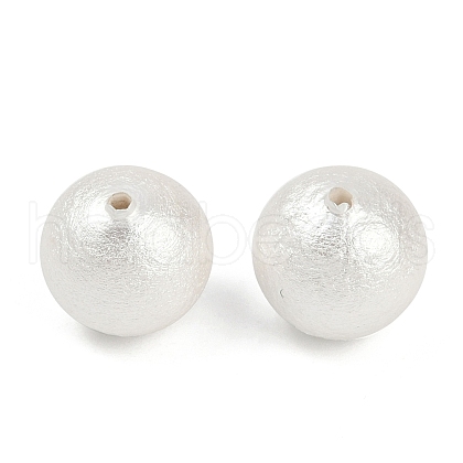 Compressed Cotton Pearl Beads WOVE-V001-A01-10mm-1