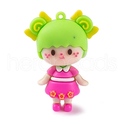 Girl Doll PVC Plastic Pendants KY-S172-12A-1