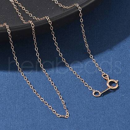 Brass Cable Chain Necklaces for Women Men NJEW-Z068-04RG-1