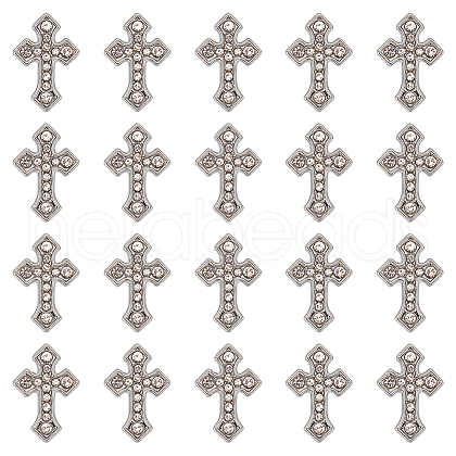 SUNNYCLUE 30Pcs Alloy Rhinestone Slide Charms FIND-SC0010-33-1