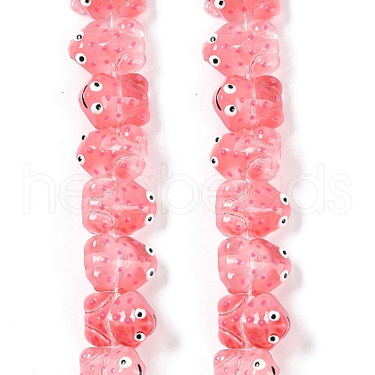 Transparent Glass Enamel Beads Strands GLAA-B021-05H-1