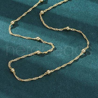 Brass Satellite Chains Necklace for Women NJEW-P265-35G-1