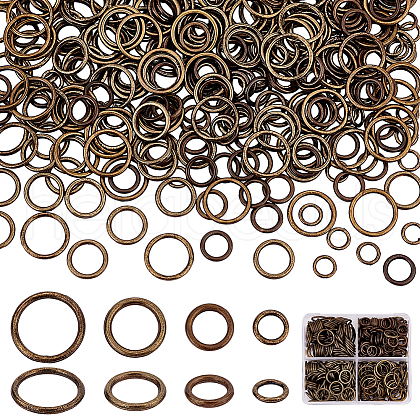   360Pcs 4 Styles Alloy Jump Rings KK-PH0010-13AB-1