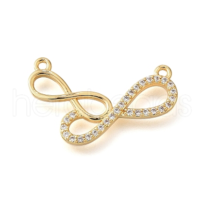 Brass Micro Pave Clear Cubic Zirconia Pendants KK-U065-12G-1
