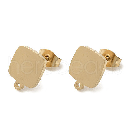Ion Plating(IP) 304 Stainless Steel Stud Earring Findings X-STAS-I206-06G-1
