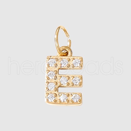Stainless Steel Cubic Zirconia Pendants with Jump Rings X-FIND-PW0024-08E-1