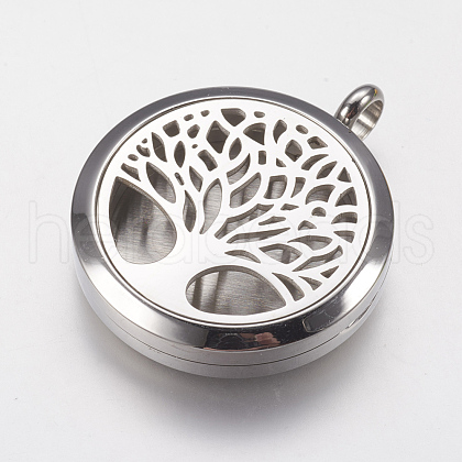 316 Surgical Stainless Steel Diffuser Locket Pendants STAS-J021-07-1