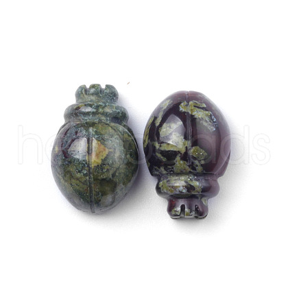 Natural Dragon Blood Carved Healing Beetle Figurines PW-WG28176-15-1