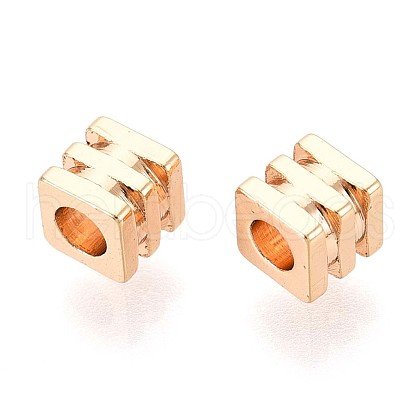 Brass Spacer Beads KK-T075-66G-1