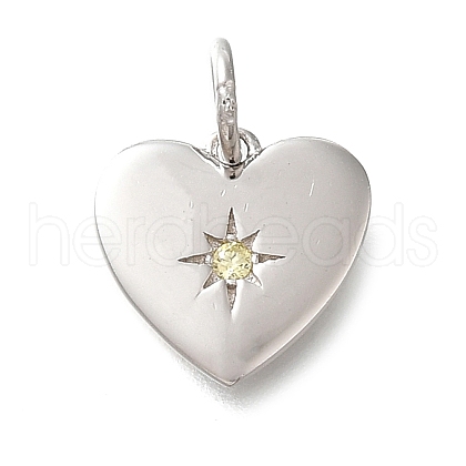 925 Sterling Silver Micro Pave Clear Cubic Zirconia Charms STER-V001-01P-11-1