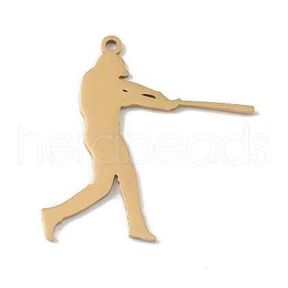 304 Stainless Steel Pendants STAS-B062-01A-G-1