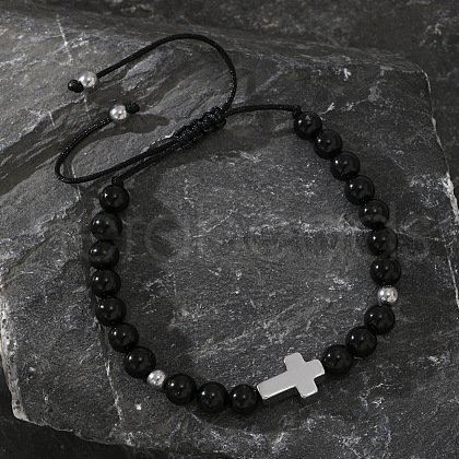 Glass Beads Braided Bead Braxcelets for Men CS5679-1