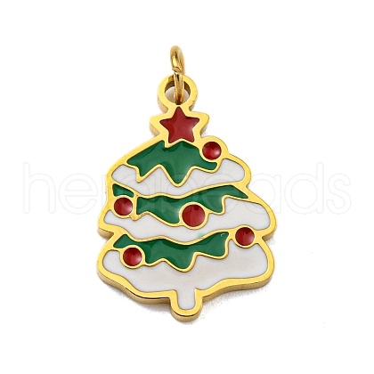 Christmas Theme Ion Plating(IP) 304 Stainless Steel Pendants STAS-O005-014B-G-1