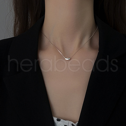Bean 925 Sterling Silver Pendant Necklaces for Women FS-WGEDBD6-01-1