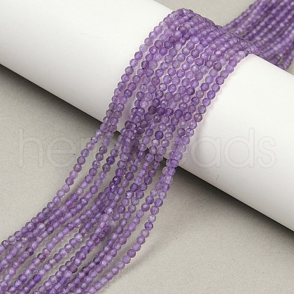 Natural Amethyst Beads Strands G-P572-B02-2mm-1